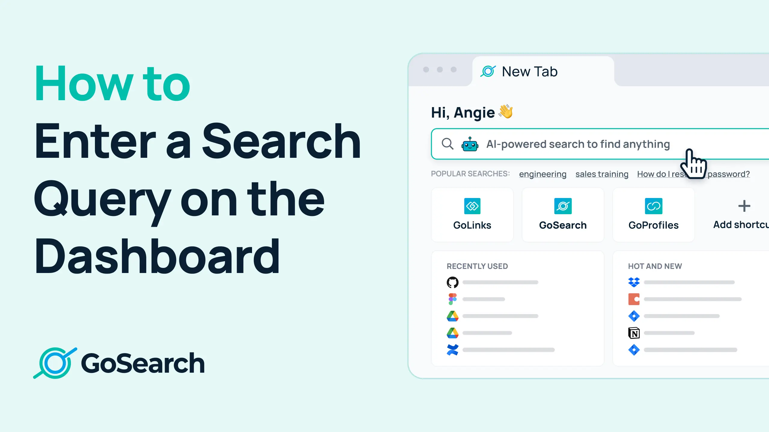 How to Enter a Search Query on the GoSearch AI Enterprise Search Dashboard