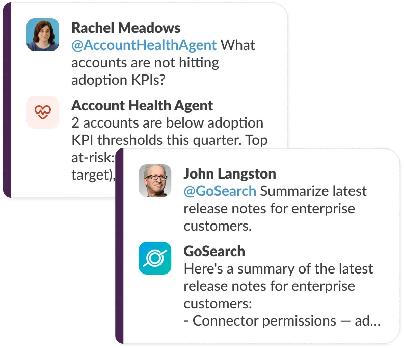 Chat with GoAI where work already happens, in Slack and Teams