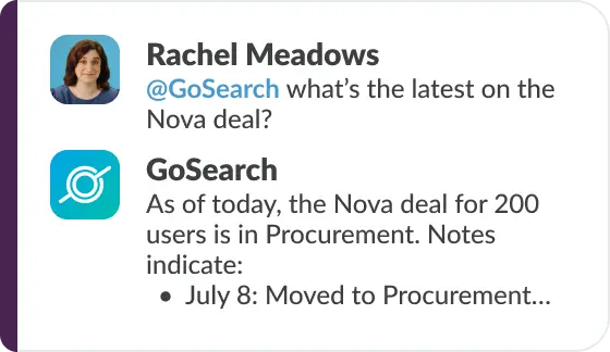 Inline answers in Slack and Teams