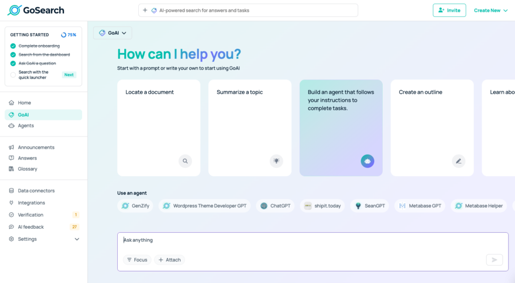GoAI dashboard
